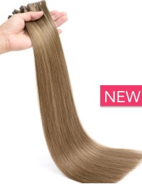 Injected Haarverlängerung - Tape Hair Hellaschbraun