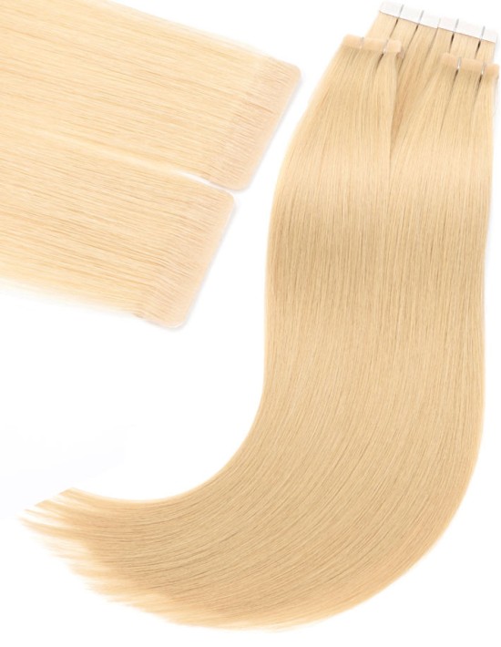 Extension Bande Adhésive Injectée Blond Beige Cendré