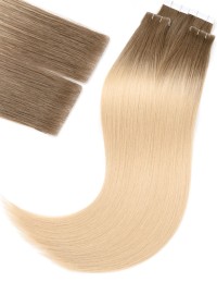Unsichtbare injected Tape-Haarverlängerungen Ombré Aschy Latte