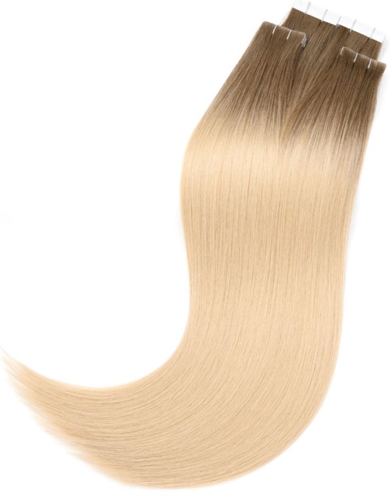 Unsichtbare injected Tape-Haarverlängerungen Ombré Aschy Latte