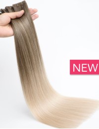 Injected Ombre-Haarverlängerung Moccacino - Tape Hair