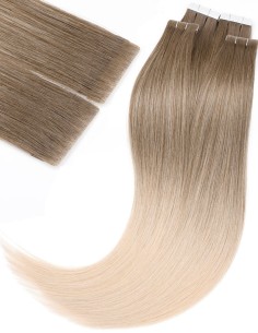 Injected Ombre-Haarverlängerung Moccacino - Tape Hair 2