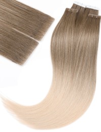Injected Ombre-Haarverlängerung Moccacino - Tape Hair
