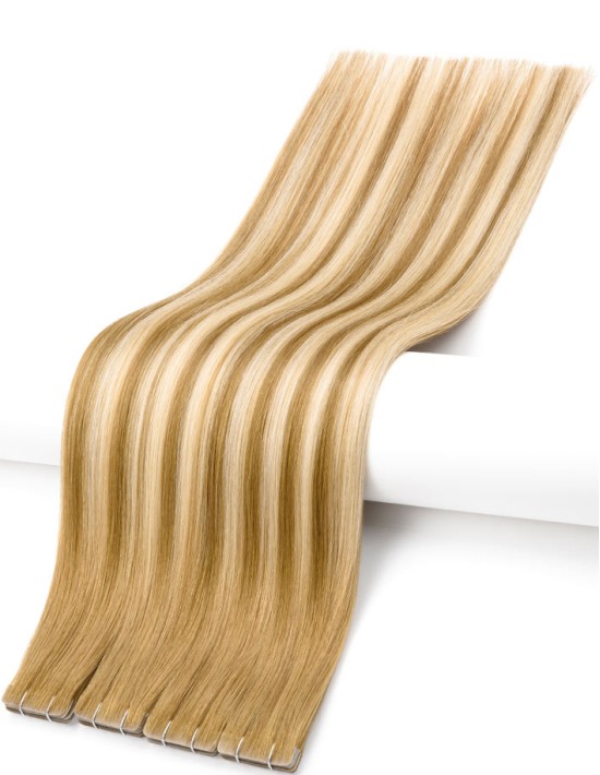 Injected Tape-Haar Extension - Balayage Aschbraun & Highlight