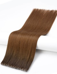 Injected Tape Echthaar Ombre Dark Kastanienbraun Injected Tape Echthaar Ombre Dark Kastanienbraun