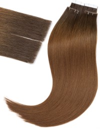 Injected Tape Echthaar Ombre Dark Kastanienbraun Injected Tape Echthaar Ombre Dark Kastanienbraun