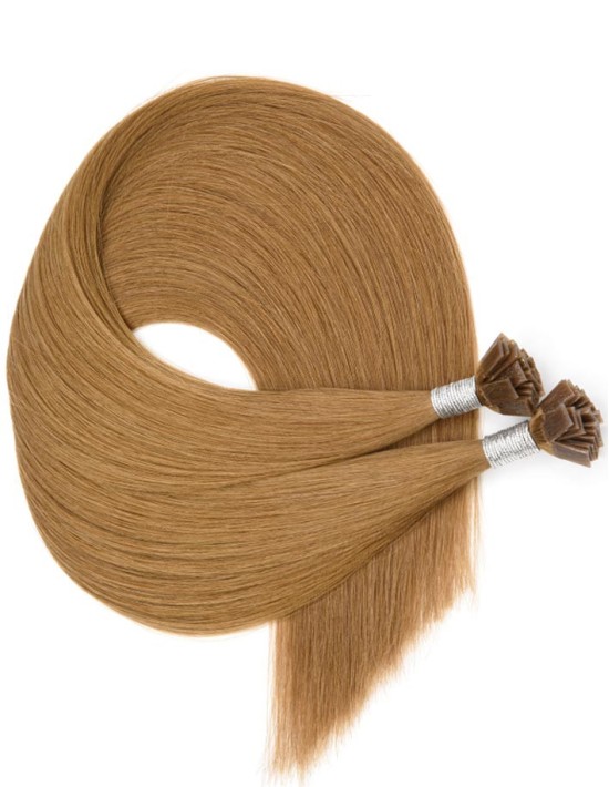 Extension à chaud - Couleur Unie - Cheveux Brun Clair Cendré