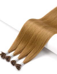 Extension à chaud - Couleur Unie - Cheveux Brun Clair Cendré