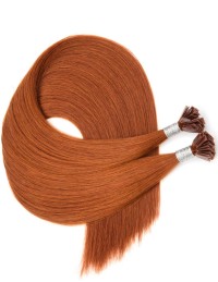 Extension Kératine - Cheveux Naturels couleur unie Ginger 59