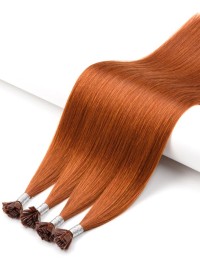 Extension Kératine - Cheveux Naturels couleur unie Ginger 59
