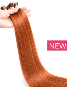 Extension Kératine - Cheveux Naturels couleur unie Ginger 59