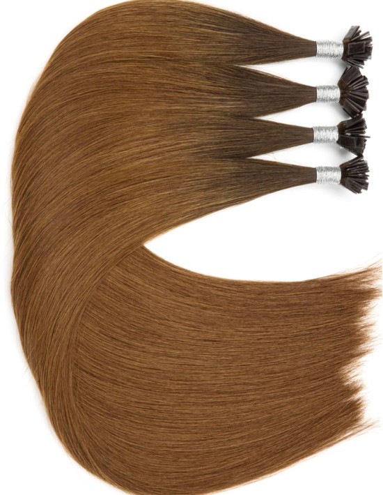 Extensions Keratin Bondings Ombré Dark Kastanienbraun