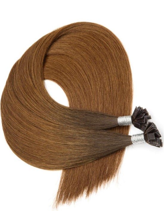 Extensions Keratin Bondings Ombré Dark Kastanienbraun