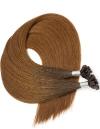 Extensions Keratin Bondings Ombré Dark Kastanienbraun