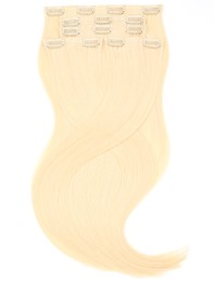 Haar Clip Extension Echthaar hellblond - Extens Hair #1 Profi Quality