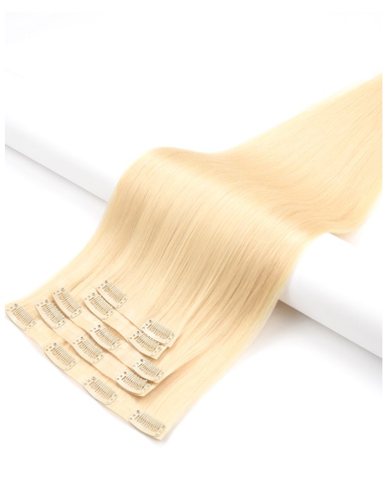 Extension naturelle blond clair 50cm  - Extension à clip - Extens Hair