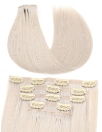 Clips In Silver-Grau Haarverlängerung mit wundervollem Echthaar - Extens Hair Clips In Silver-Grau Haarverlängerung mit wundervollem Echthaar - Extens Hair