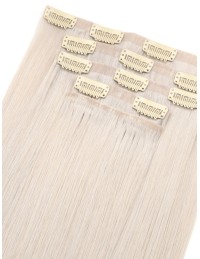 Clips In Silver-Grau Haarverlängerung mit wundervollem Echthaar - Extens Hair Clips In Silver-Grau Haarverlängerung mit wundervollem Echthaar - Extens Hair