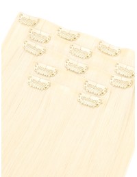 Haar Clips Extensions Echthaar Platinblond - Extens Hair