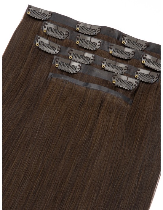 Hair Extension Clip Brun Foncé - Seamless - Simple et Rapide
