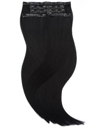 Echthaar Haar Clips Extensions Schwarz Seamless - Große Farbwahl Echthaar Haar Clips Extensions Schwarz Seamless - Große Farbwahl