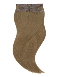 Clip-Haarverlängerung Hellaschbraun 100% Echthaar - Extens Hair