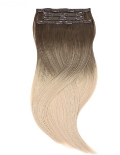 Clip-Haarverlängerung Ombré Moccacino -100% Echthaar