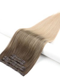 Clip-Haarverlängerung Ombré Moccacino -100% Echthaar Clip-Haarverlängerung Ombré Moccacino -100% Echthaar