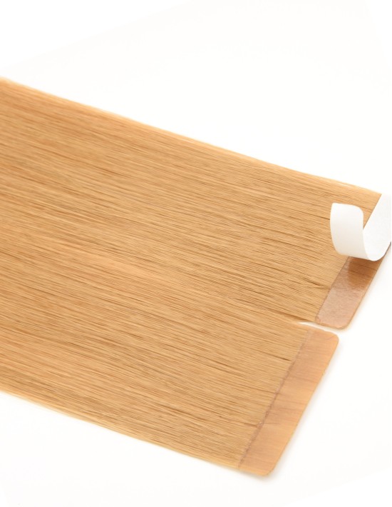 70cm Tape Echthaar Braun - Profi Qualität