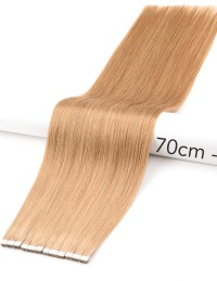 70cm Tape Echthaar Braun - Profi Qualität