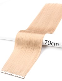 70cm Tape Echthaar Haselnussbraun - Profi Qualität