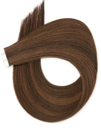 Tape Hair Extension Haarverlängerungen in Mahagonibraun ♡ Exten's Hair