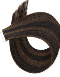 Haarverlängerungen in Dunkel braun - Beste Tape Hair Extensions