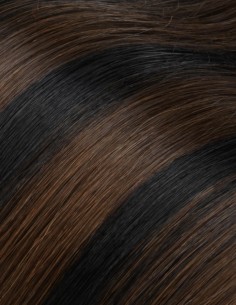 10 Extensions Adhésives méchée Brun Pronfond - Exten's Hair 2