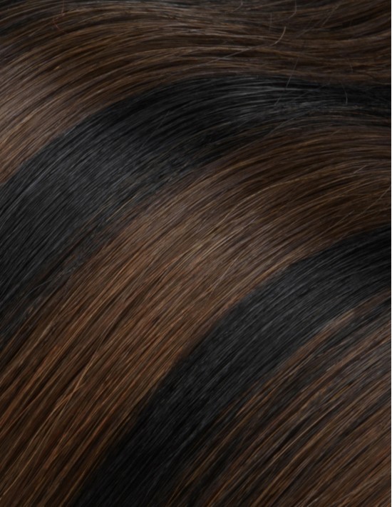 10 Extensions Adhésives méchée Brun Pronfond - Exten's Hair