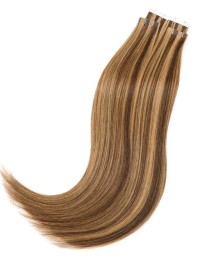 10 Extensions Adhésives méchée Brun Acajou - Exten's Hair