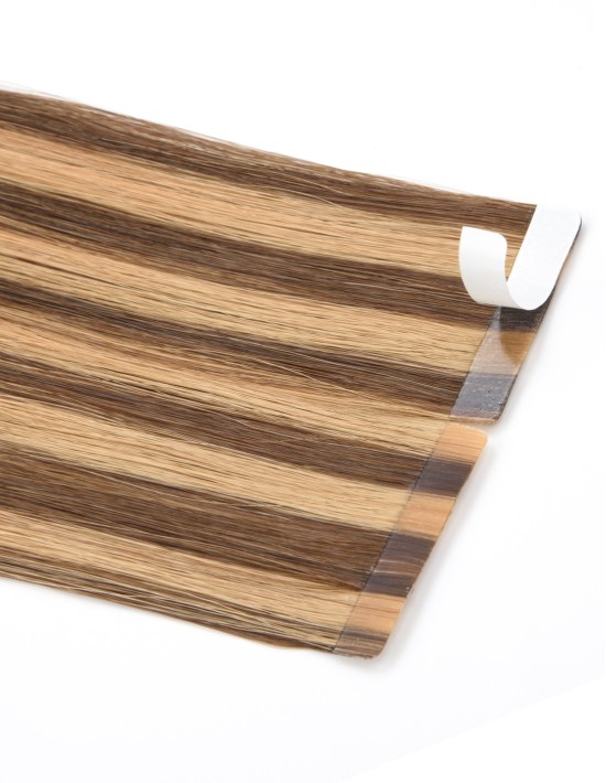 Haarverlängerungen in Mahagonibraun - Beste Tape Hair Extensions