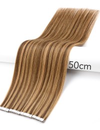 10 Extensions Adhésives méchée Brun Acajou - Exten's Hair