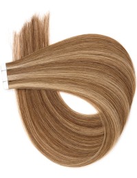 10 Tape-Extensions in Helles Schokolade-Kastanienbraun - Best Hair !