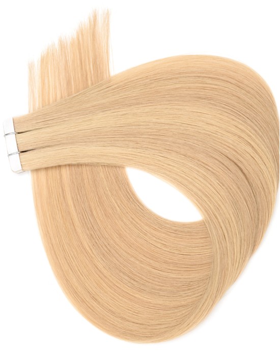 10 Tape-Extensions in Helles Bronde-Kastanienbraun - Best Hair !