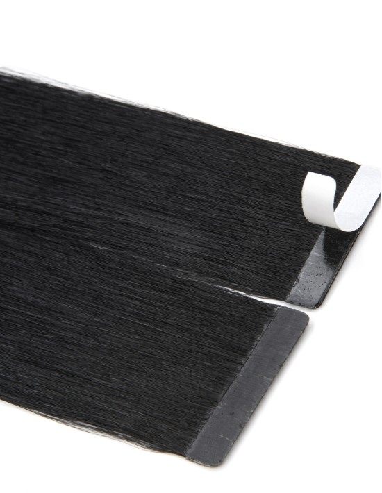 Injected unsichtbaren Tape Hair Extensions Schwarz 1