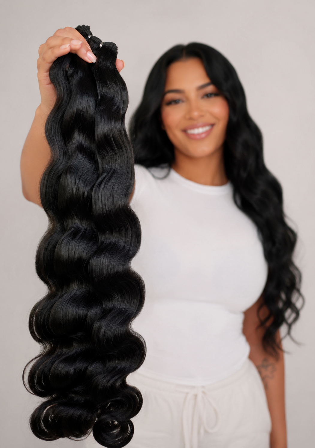 Extension de cheveux ondulés