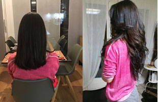 avant apres extensions cheveux