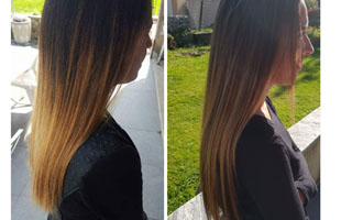avant après extensions cheveux