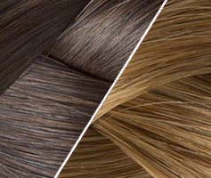 extensions à chaud tie and dye marron